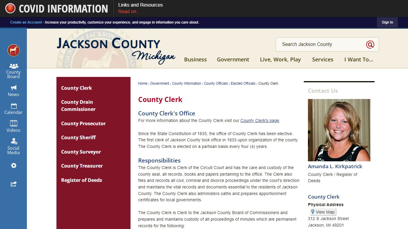 County Clerk | Jackson County, MI